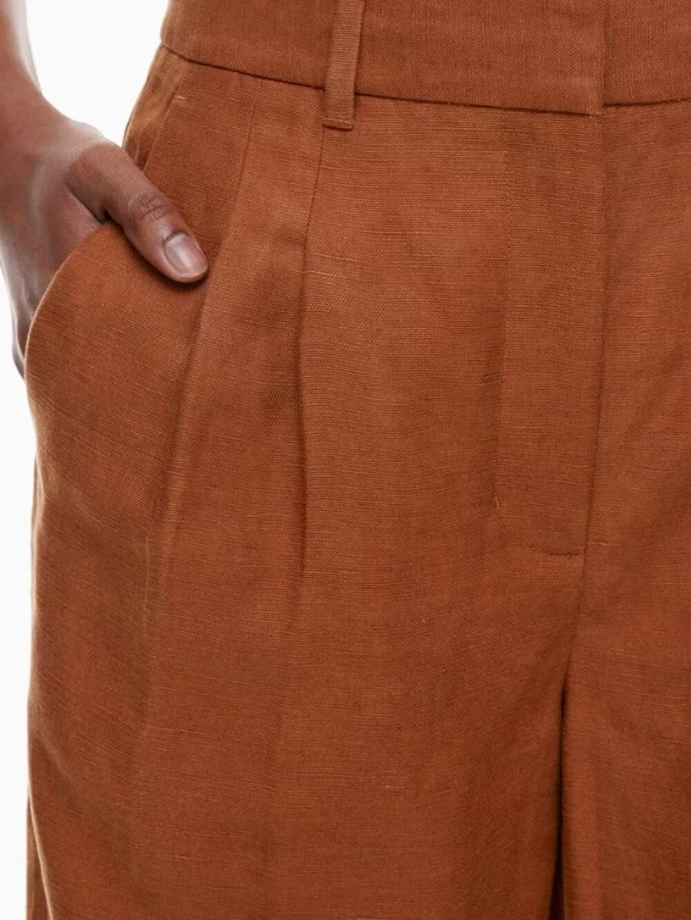 NWOT Wilfred Aritzia The Effortless Pant Cropped Cruise Linen Blend Sz 6